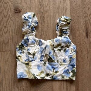 Abercrombie Floral Cropped Top